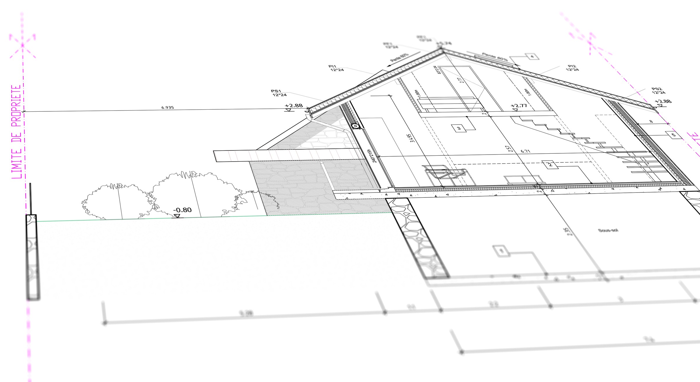 Plan de coupe technique — conception sur-mesure